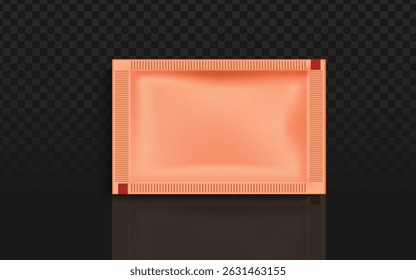 Peach silicone mat with ribbed edges and dark red accents, ideal for kitchen product mockups, baking branding, or home goods packaging. Realistic texture and reflection for professional presentations.