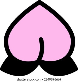 Peach simple pink illustration icon