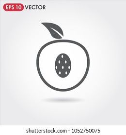 peach single vector icon on light background