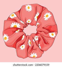 peach soft silk hair ties scrunchie.