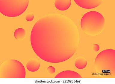 peach sphere shape gradient red and yellow tropical theme for advertisement brochure template banner website cover product package design presentation vector eps.