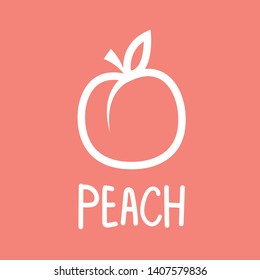 Peach symbol vector. Peach logo design. wallpaper.
