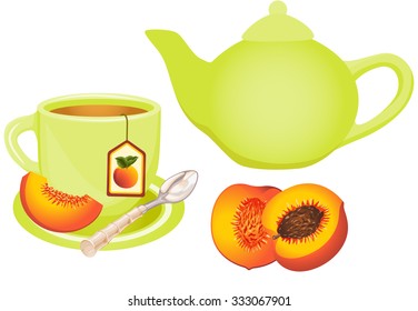 Peach Tea Set
