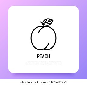 Pfirsichfarbenes Symbol. Früchte für Saft. Gesunde Bio-Lebensmittel. Vektorgrafik.