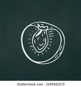 Peach thin white lines on a textural dark background - Vector illustration