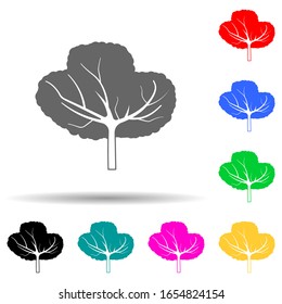 peach tree multi color style icon. Simple glyph, flat vector of plants icons for ui and ux, website or mobile application