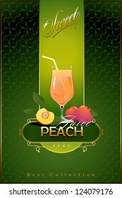 Peach. Vector