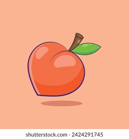 Peach Vector Art, Icons, Graphics and Illustration Image
