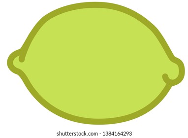 Peach vector clip art illustration. Simple flat style, icon of a lemon.