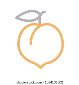 peach vector colour line icon 