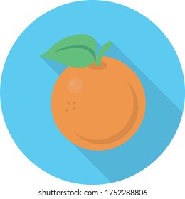 peach vector flat color icon 