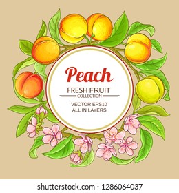 peach vector frame