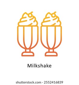 Pêssego   Ícone de contorno de Gradiente de Vetor. Arquivo Eps10