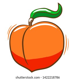 peach vector graphic design clipart