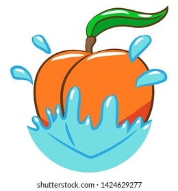 peach vector graphic design clipart