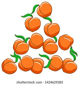 peach vector graphic design clipart