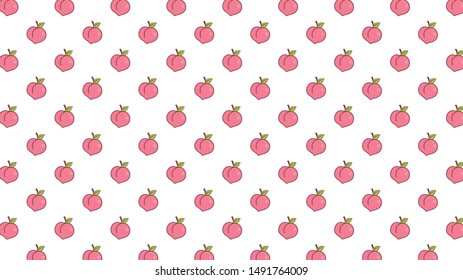 Peach vector. Peach heart vector. Peach on white background. Peach logo design.