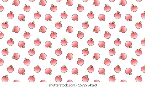 Peach vector. Peach heart vector. Peach on white background. heart.