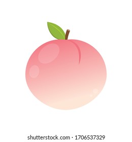 Peach vector. Peach heart vector. Peach on white background. Peach logo design.