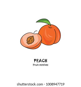 Peach vector icon
