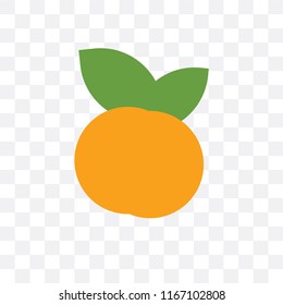 Peach vector icon isolated on transparent background, Peach logo concept