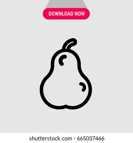 Peach vector icon, Juicy fruit symbol. Simple, modern flat vector illustration for mobile app, website or desktop app  
