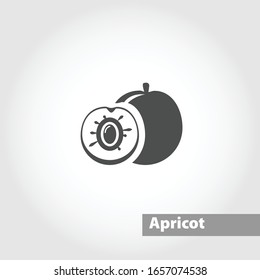 Pfirsichfarbene Vektorillustration auf weißem Hintergrund
