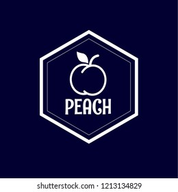Peach vector icon.Peach premium quality badge,emblem, label, badge premium quality package label. vintage stamp. designed for peach products