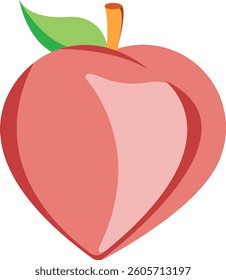 Peach Vector Illustration EPS File