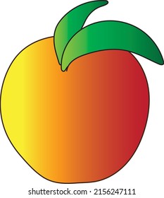 peach vector illustration peach image or clipart 