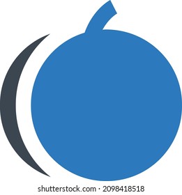 peach vector illustration isolated on a transparent background. glyph vector icons for concept or web graphics.