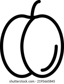 peach Vector illustration on a transparent background.Premium quality symmbols.Stroke vector icon for concept and graphic design.