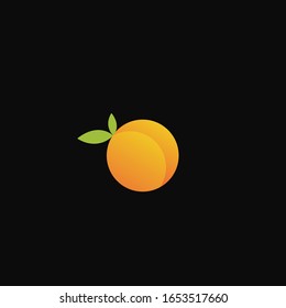 Peach vector image for web and design