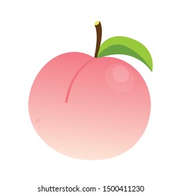 Peach vector. Peach logo design. Peach on white background.