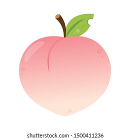 Peach vector. Peach logo design. Peach on white background.