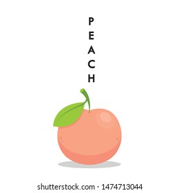 Peach vector. peach on white background. wallpaper.