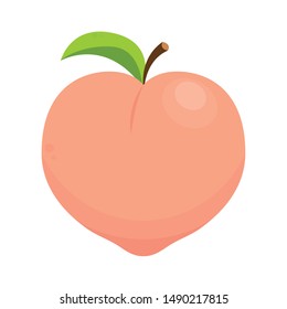 Peach vector. Peach on white background. Peach logo design.