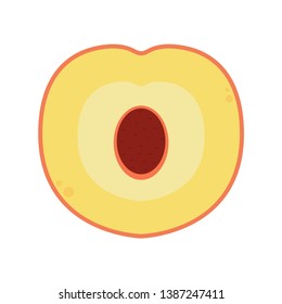 peach vector. symbol. logo design. peach on white background.