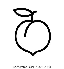peach vector thin line icon