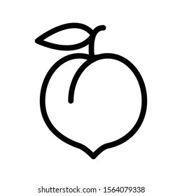 peach vector thin line icon 