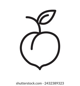peach vector thin line icon simple flat trendy style illustration on white background..eps