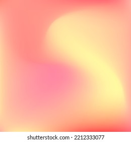 Peach Warm Sunset Sunrise Blurred Texture. Trendy Vibrant Orange Curve Pink Background. Neon Watercolor Fluid Liquid Pastel Swirl Gradient Mesh. Flow Bright Red Color Yellow Gradient Background.