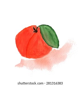Peach watercolor