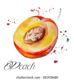 peach watercolor