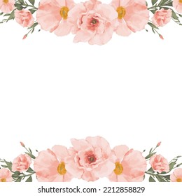 Peach Watercolor Flower Background Illustration Stock Vector (Royalty ...