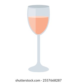 Peach Wine Vector Illustration. Good for for Event Planning.