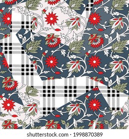Pfirsicharbeitsplatz mit Wangen-Design-Muster auf Hintergrund