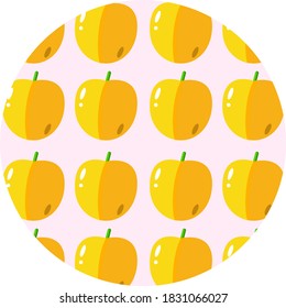 Peaches. Background with peaches.
orange peach. Pattern with peaches. Vector illustration