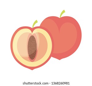 peaches fruits healthy icons