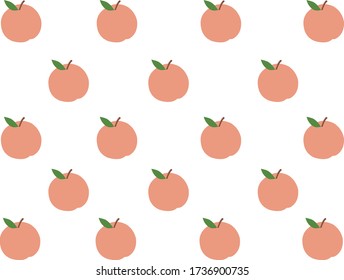 Peaches seamless pattern. Peach on the Bachground